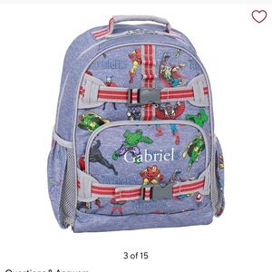 Pottery Barn Kids Marvel Avengers Glow-in-the-Dark Lunch Box - Blue and Red